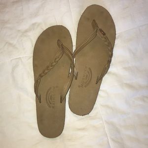 Rainbow sandals, not even broke in yet!